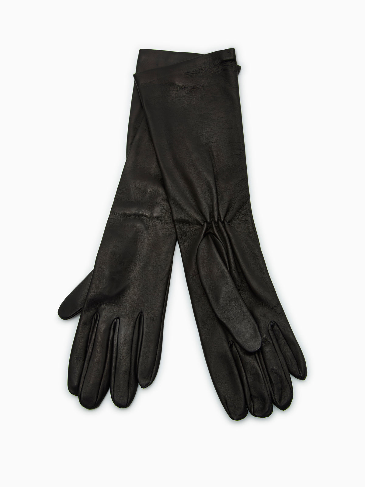 Midi leather gloves