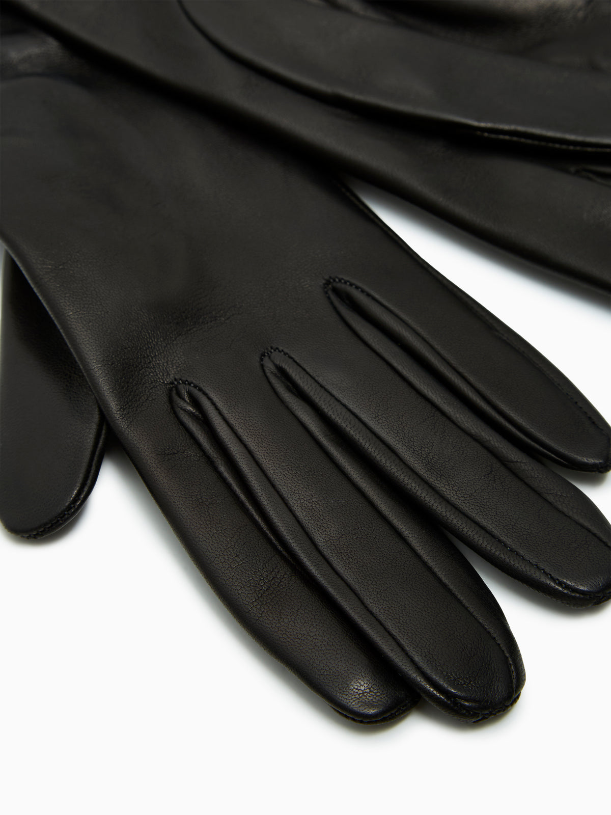 Midi leather gloves