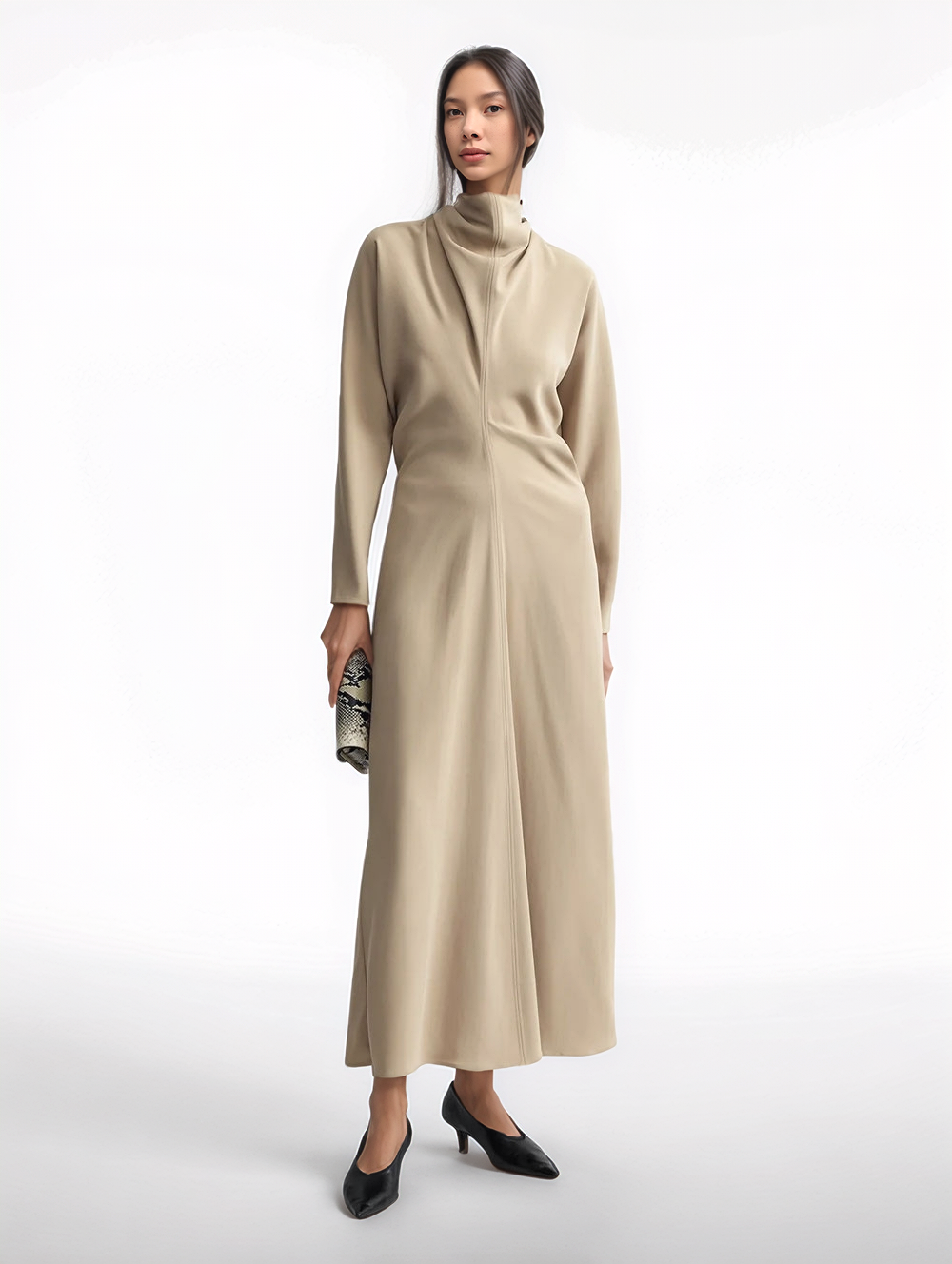 Slouch waist scarf dress