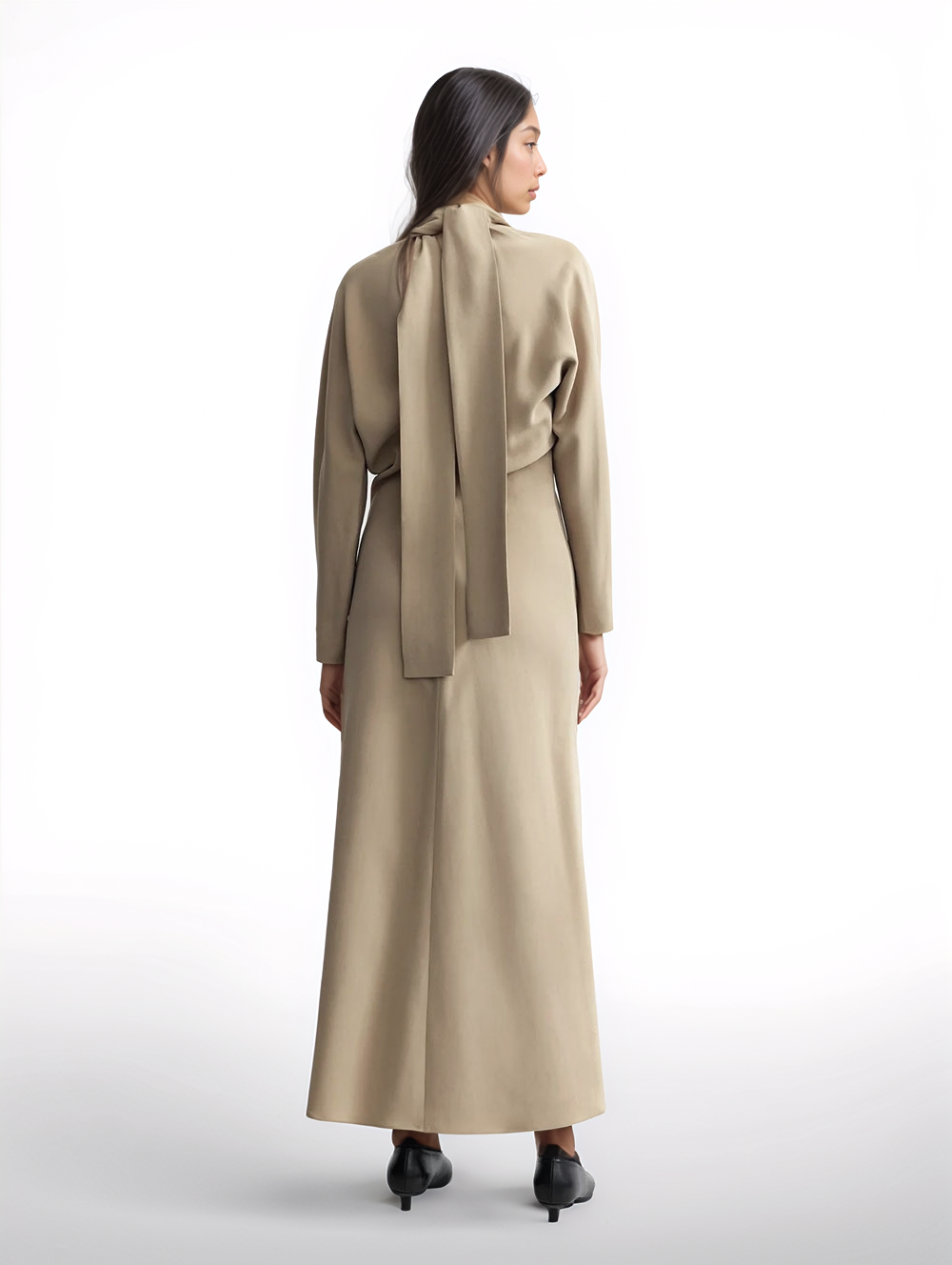 Slouch waist scarf dress