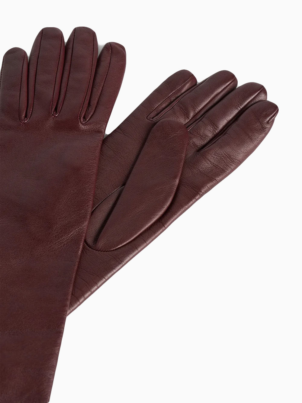 Extra-long leather gloves