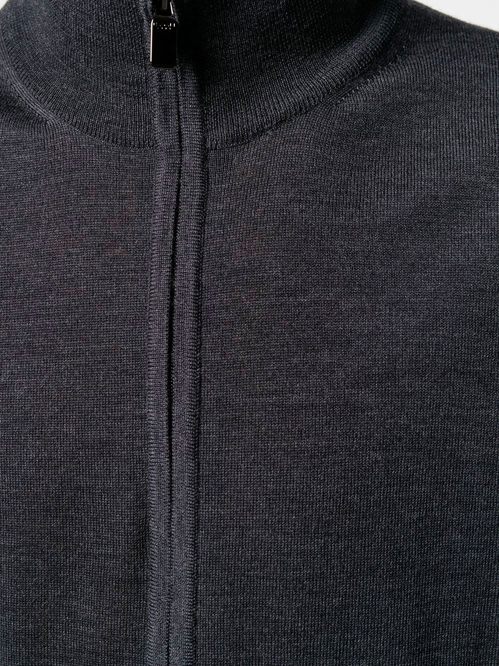 Zip-front long-sleeve cardigan
