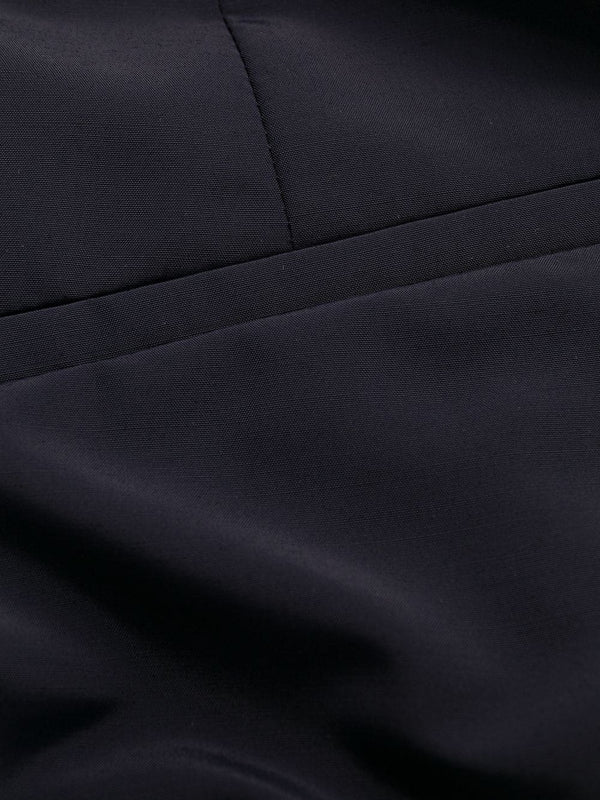 Navy blue technical wool sartorial trousers