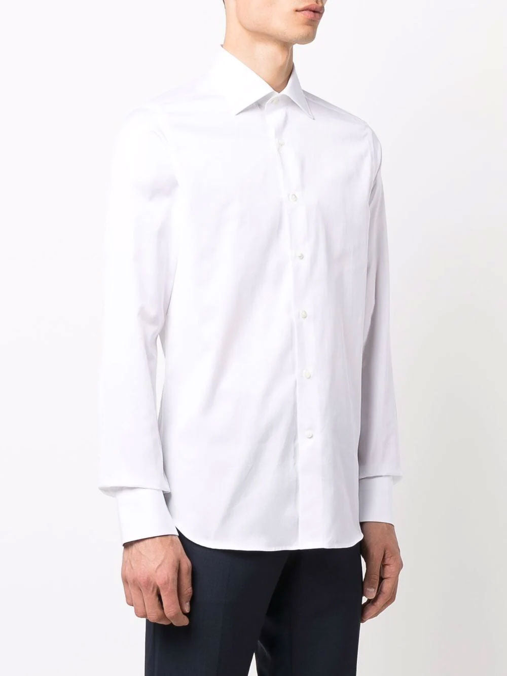 Camisa formal slim en algodón blanco