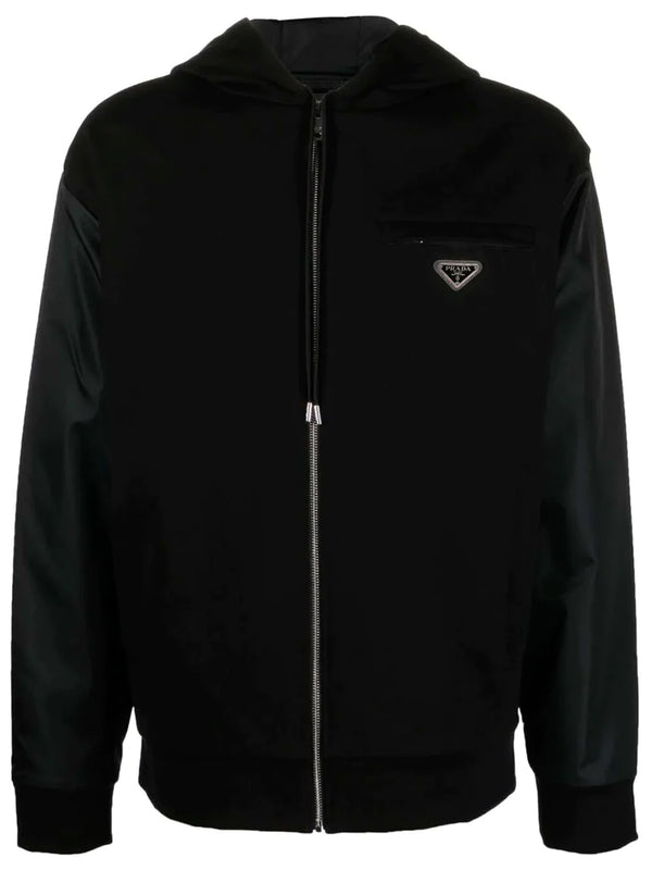 Re-Nylon zipped hoodie