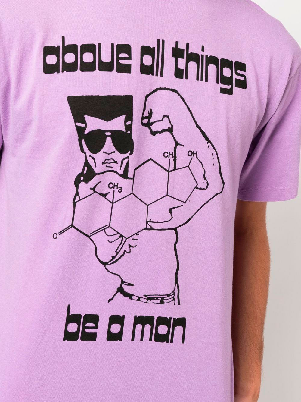 Graphic-print Be A Man t-shirt