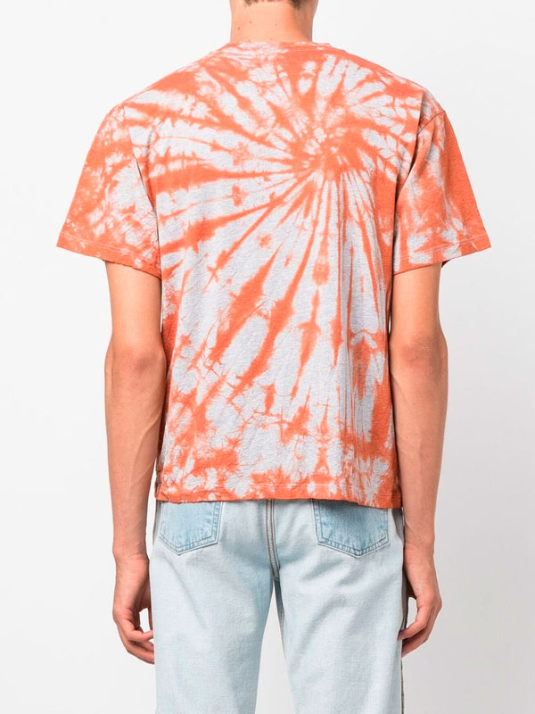 Tie-dye print logo t-shirt
