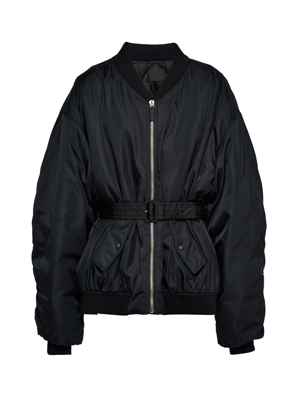 Zip-fastening bomber jacket