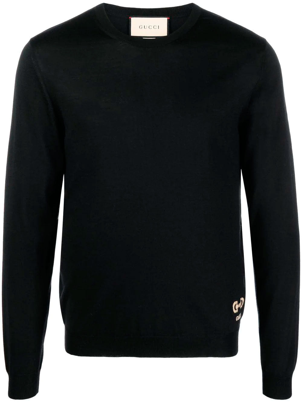Logo-embroidered knitted sweater