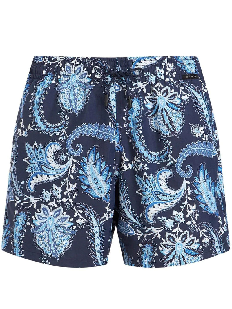 Paisley-print swim shorts