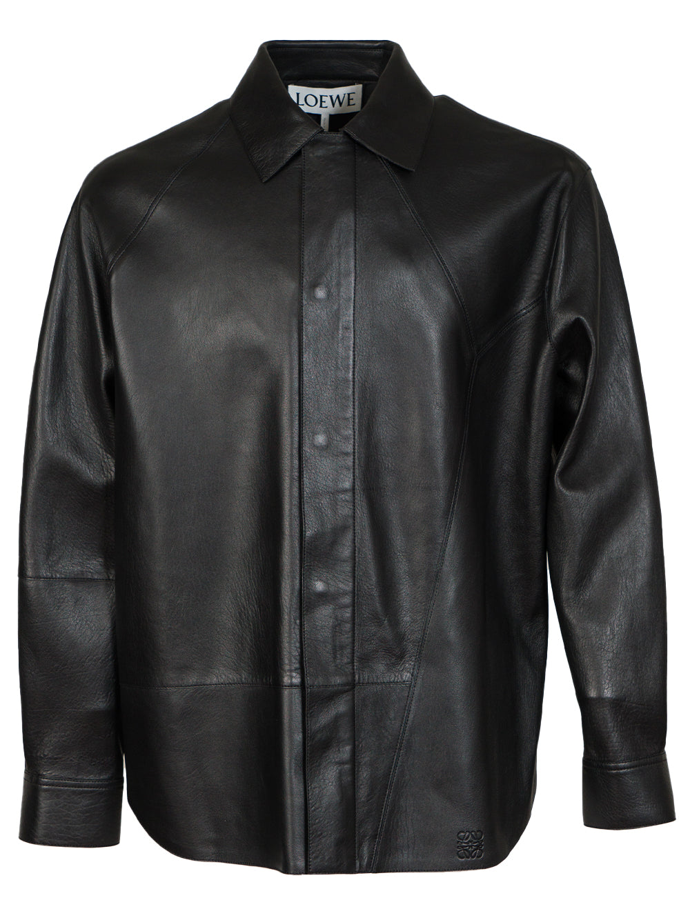 Puzzle shirt in nappa leather
