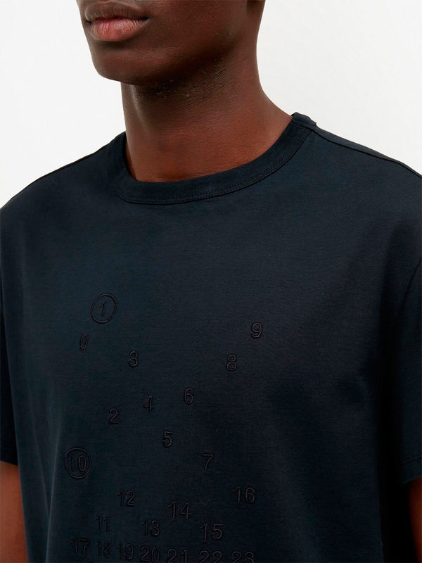 Camiseta de manga corta con logo bordado