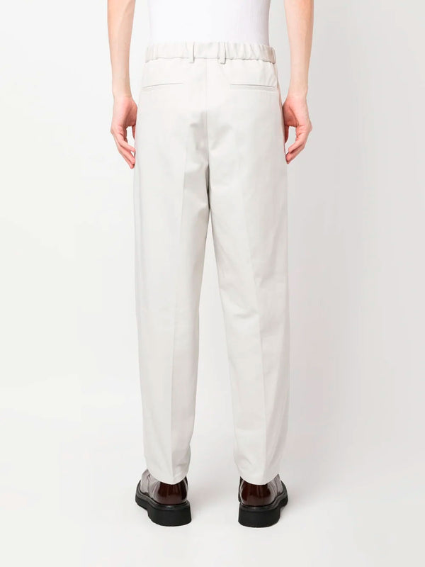 Low-rise cotton chino trousers