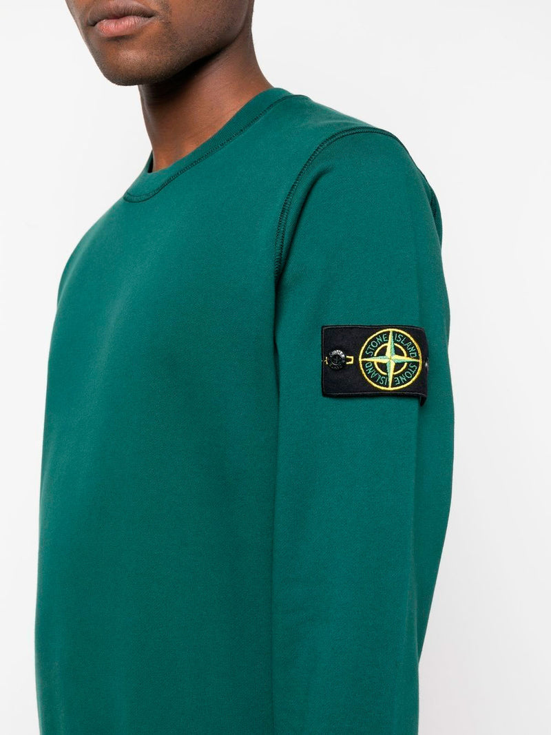 Compass-patch crew-neck sweatshirt