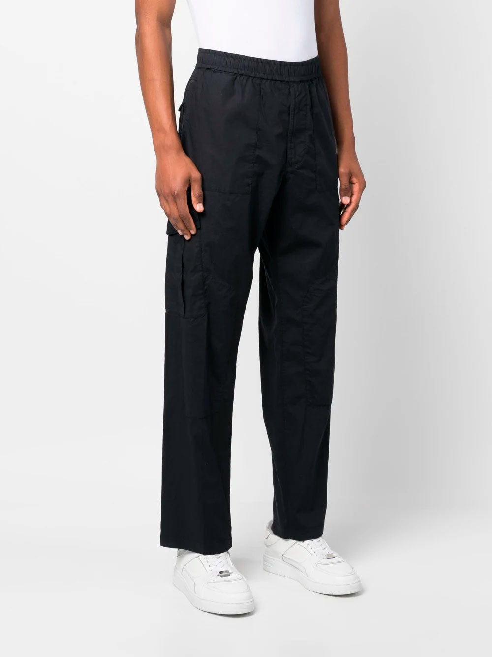 Compass-logo cotton cargo trousers