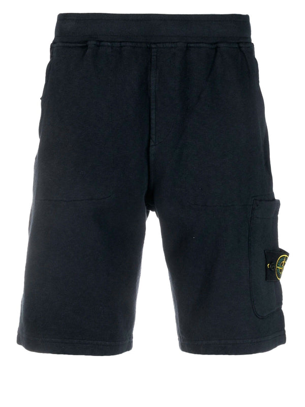 Compass-motif cotton shorts