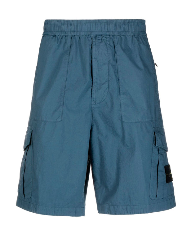 Stretch-cotton bermuda shorts