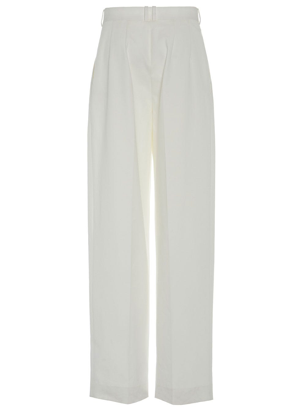 Low-waisted pant in washed cotton