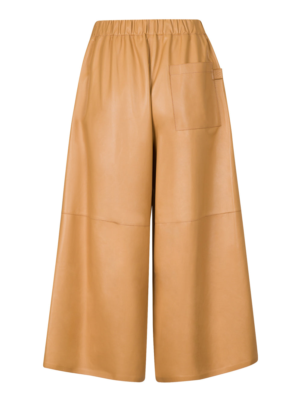 Pantalones cropped de cuero Napa