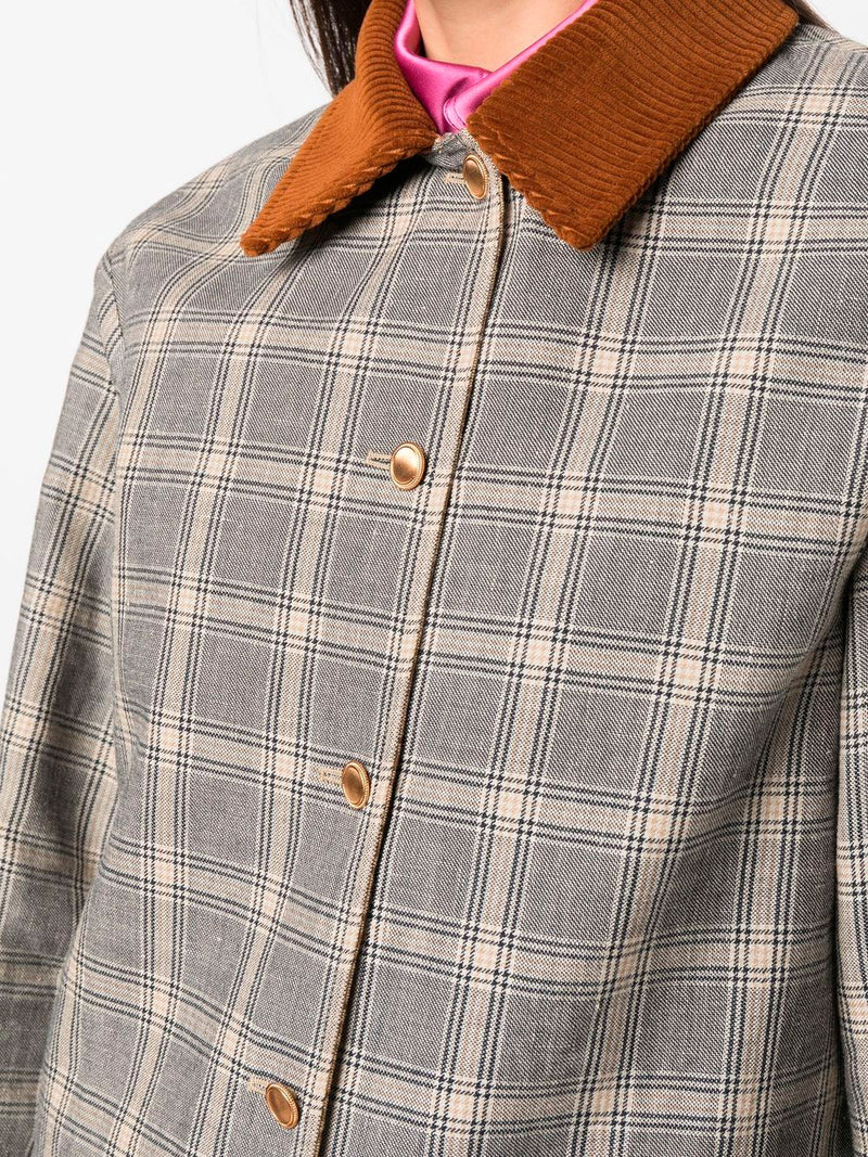 Reversible button-down overcoat