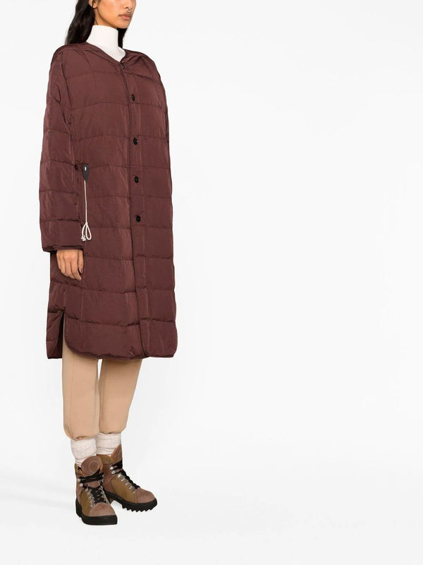 Quilted-finish padded coat