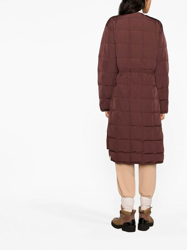 Quilted-finish padded coat