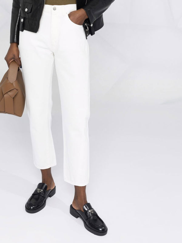 Cropped straight-leg jeans