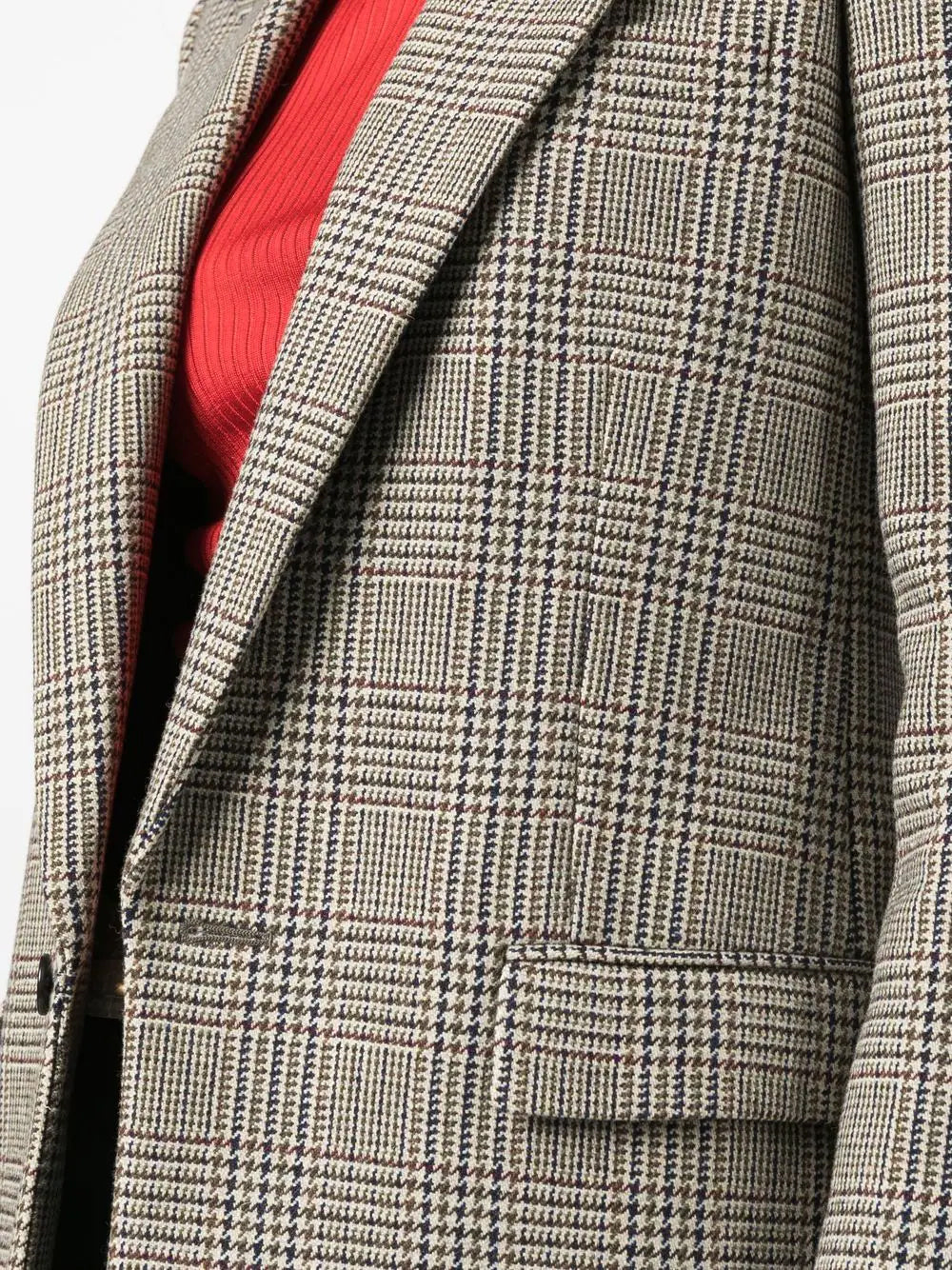 Houndstooth-pattern blazer