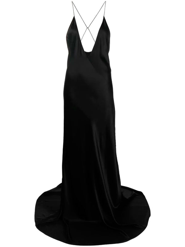 V-silk gown