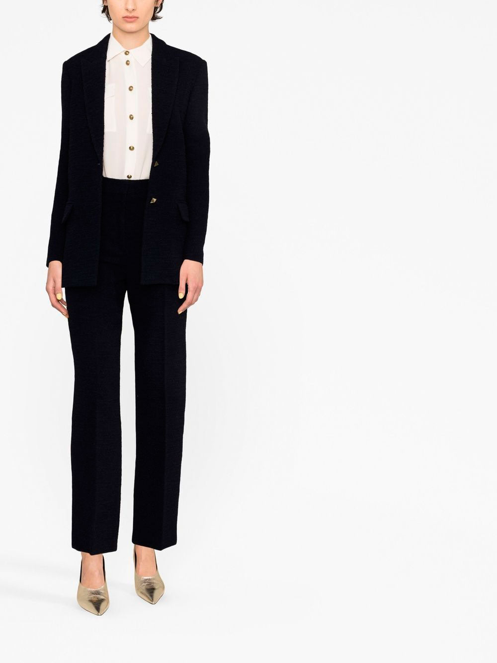 Textured tailored trousers
