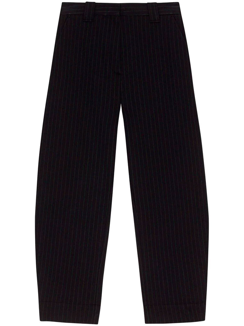 Tapered pinstipe trousers