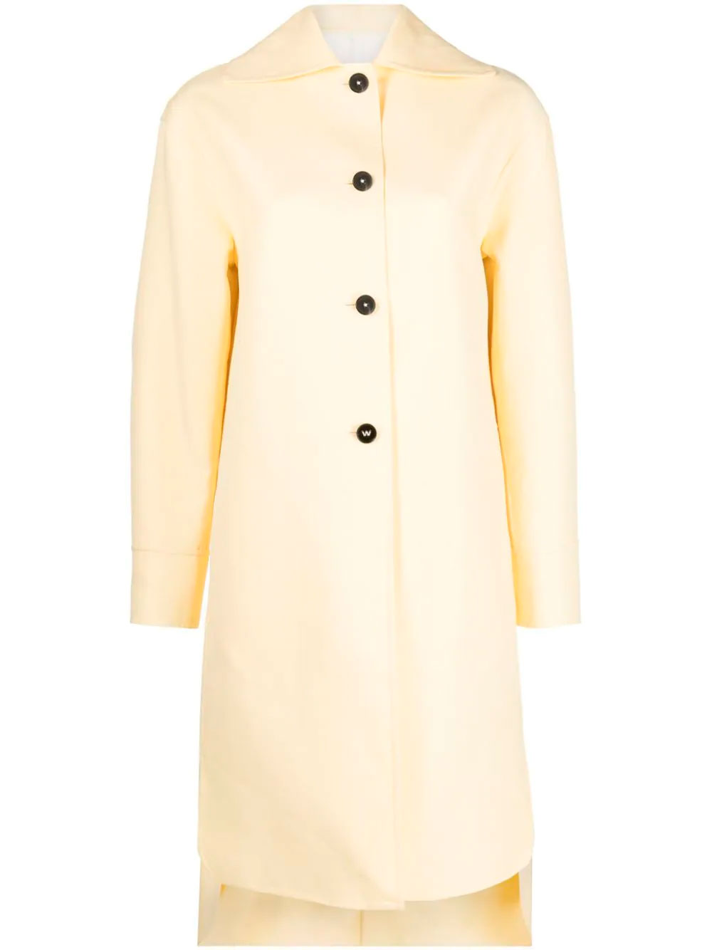 Asymmetric hem cotton coat
