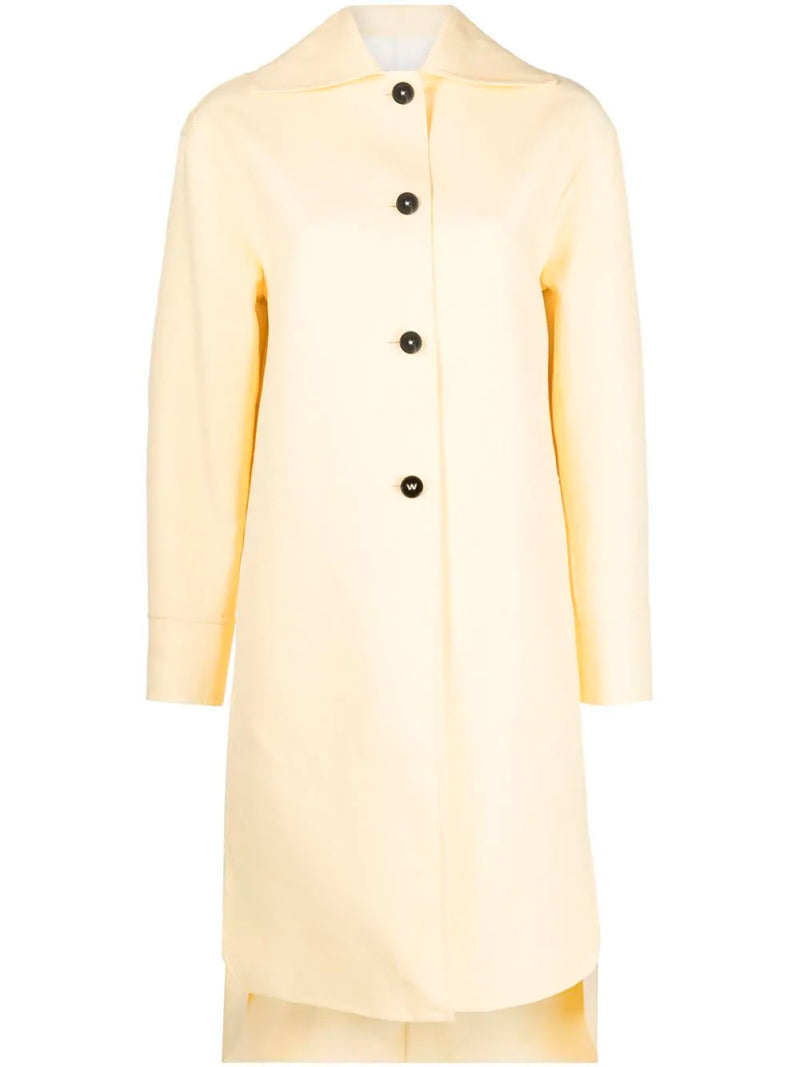 Asymmetric hem cotton coat