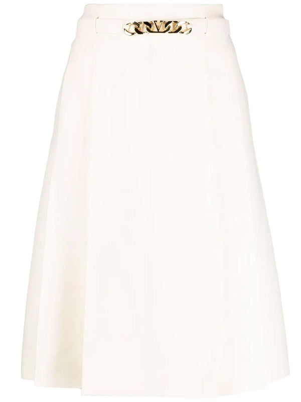 Horsebit-detail skirt