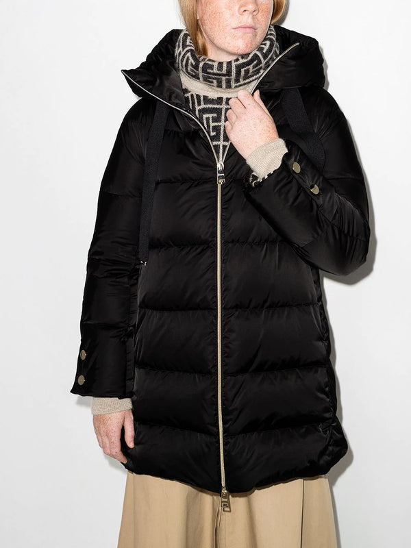 Raso hooded padded coat