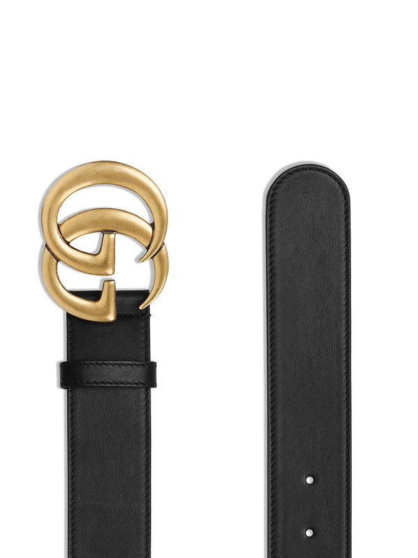 Black leather Marmont belt