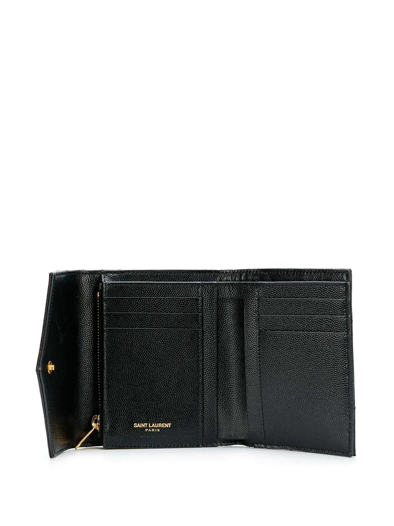 Monogram compact tri-fold wallet