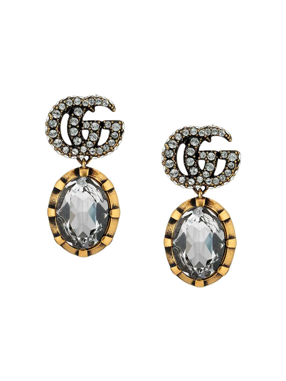 GG crystal drop earrings
