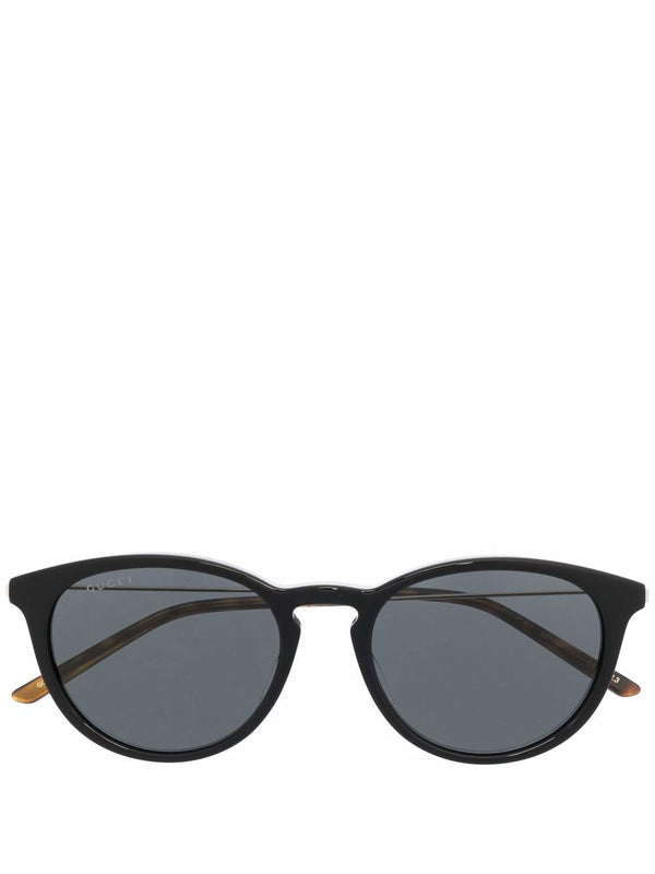 Rounded sunglasses with metal frames