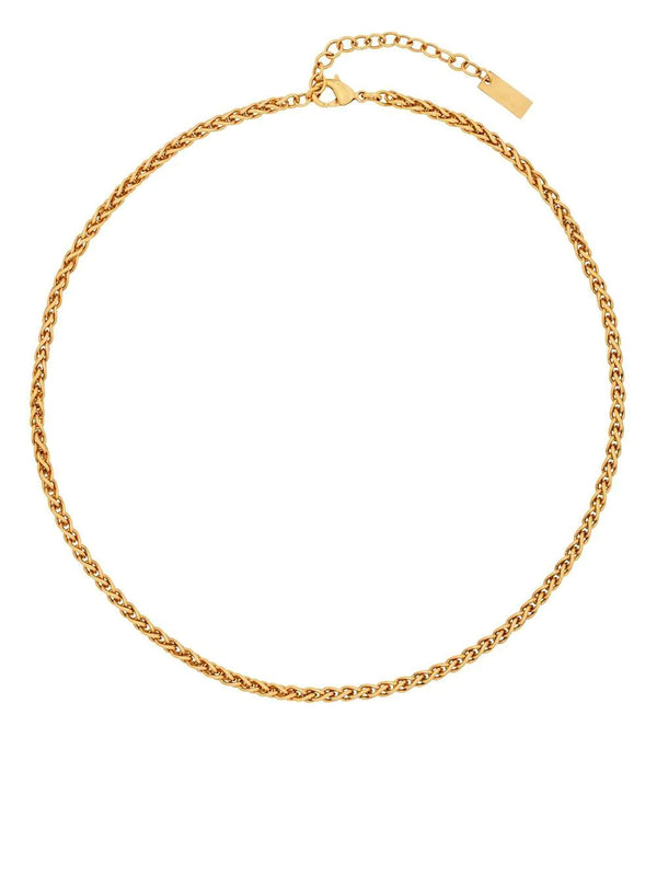 Short wheat-chain necklace