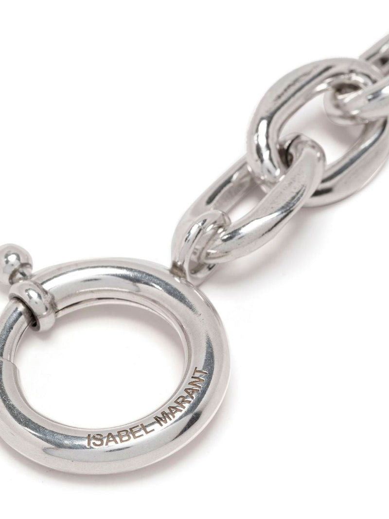 Chain-link engraved-logo bracelet