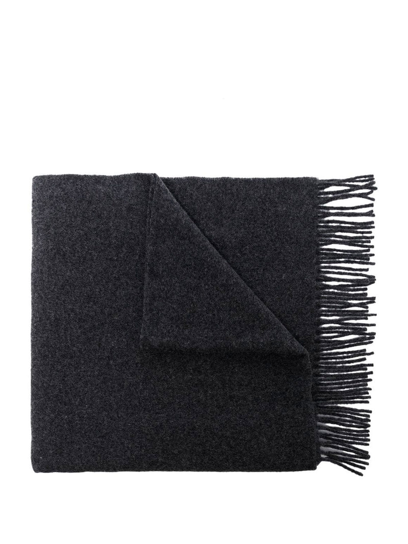 Fringed-edge wool scarf