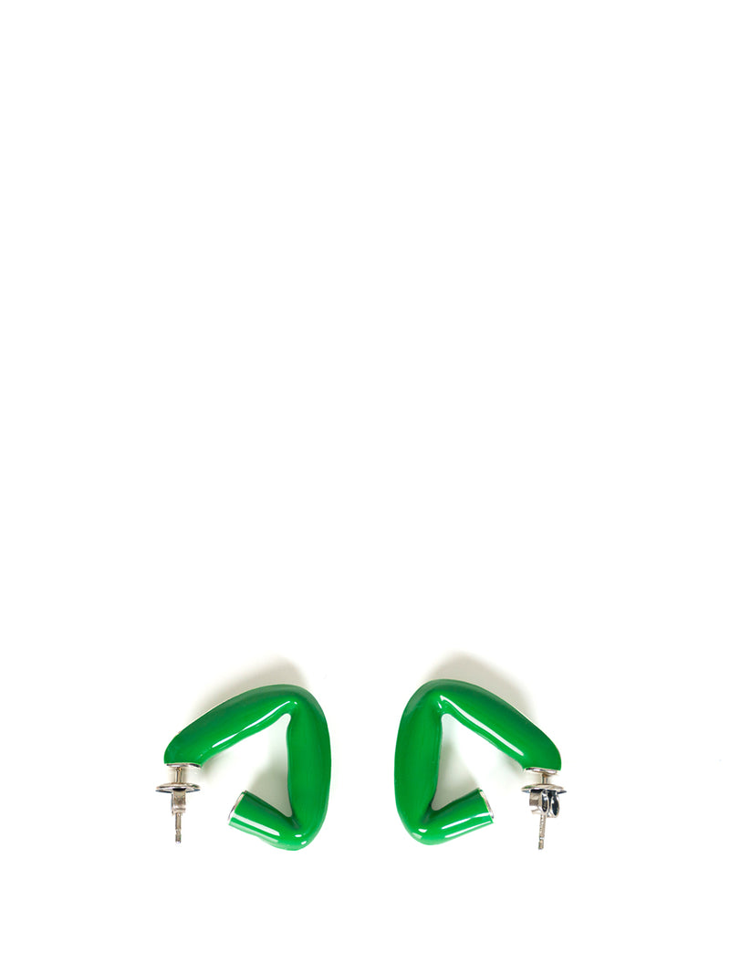 Fold triangle hoop earrings