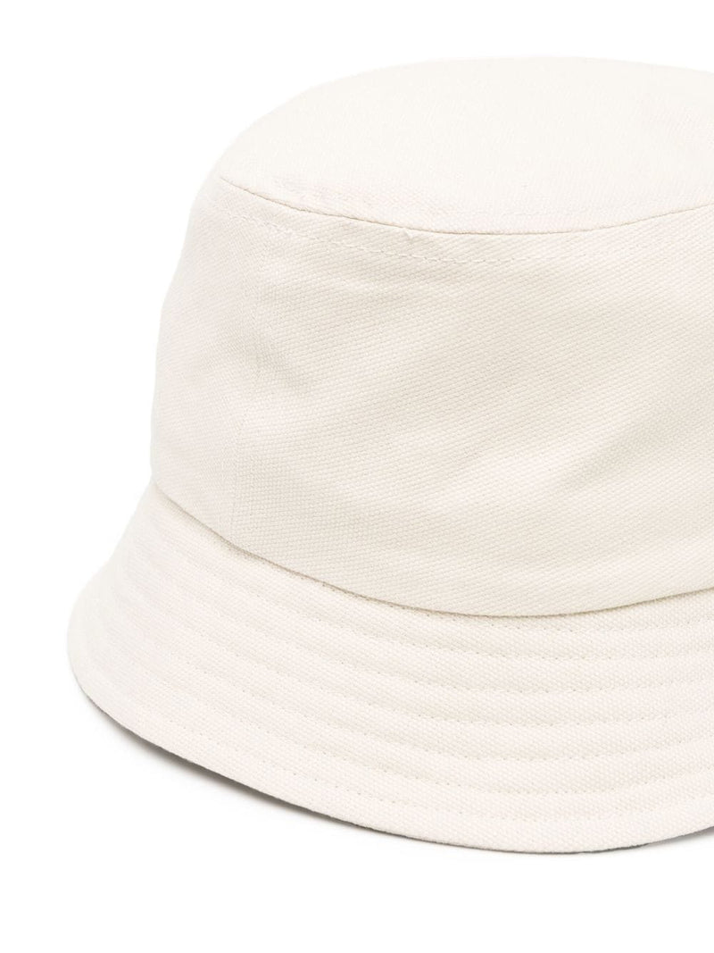 cream white Isabel Marant logo bucket hat