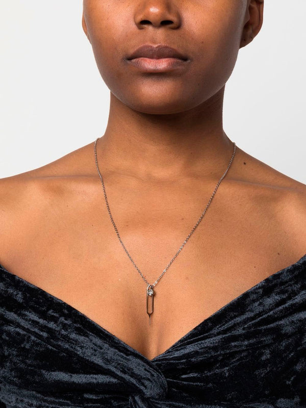 Sim Key and Rhinestone Charm necklace