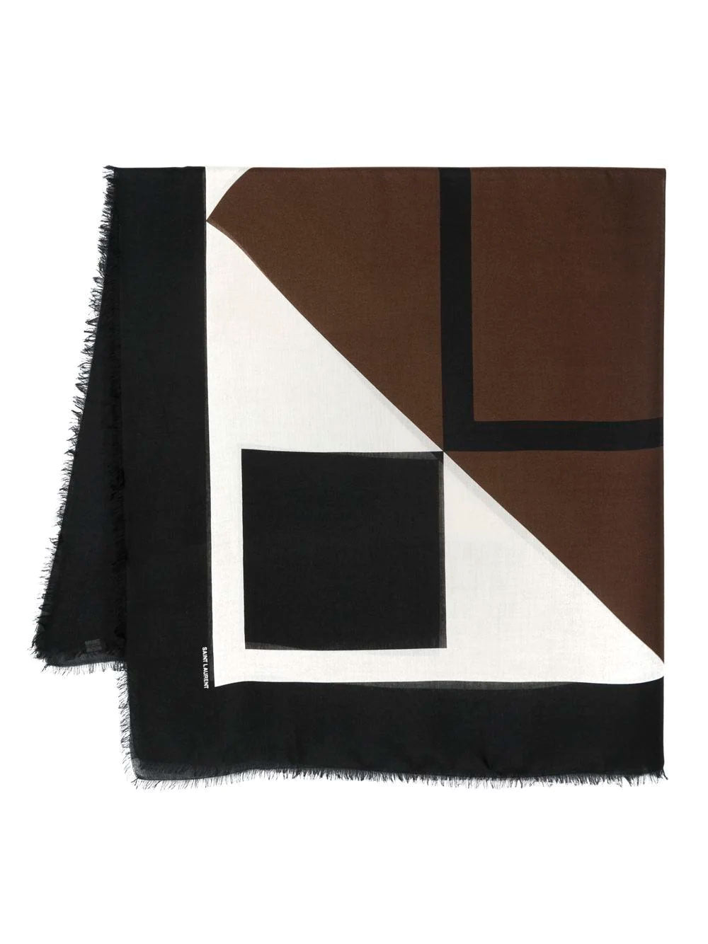 Geometric-print shawl