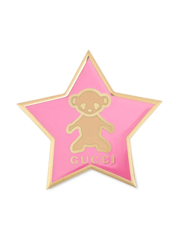Star-shaped teddy brooch