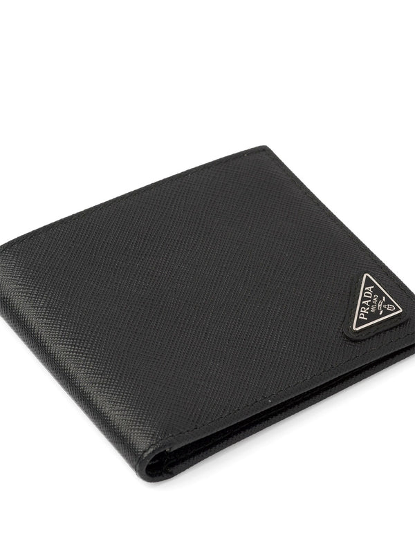 Bi-fold wallet in Saffiano leather