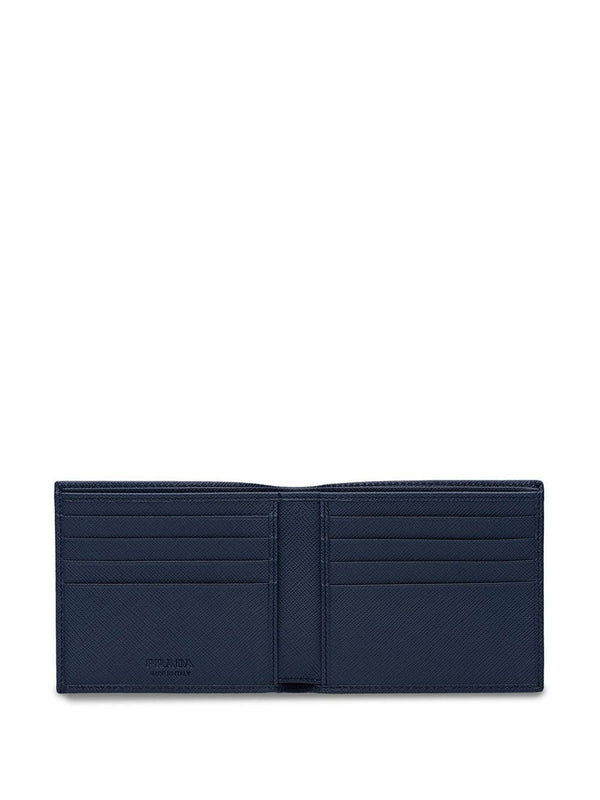 Baltic blue Saffiano leather wallet