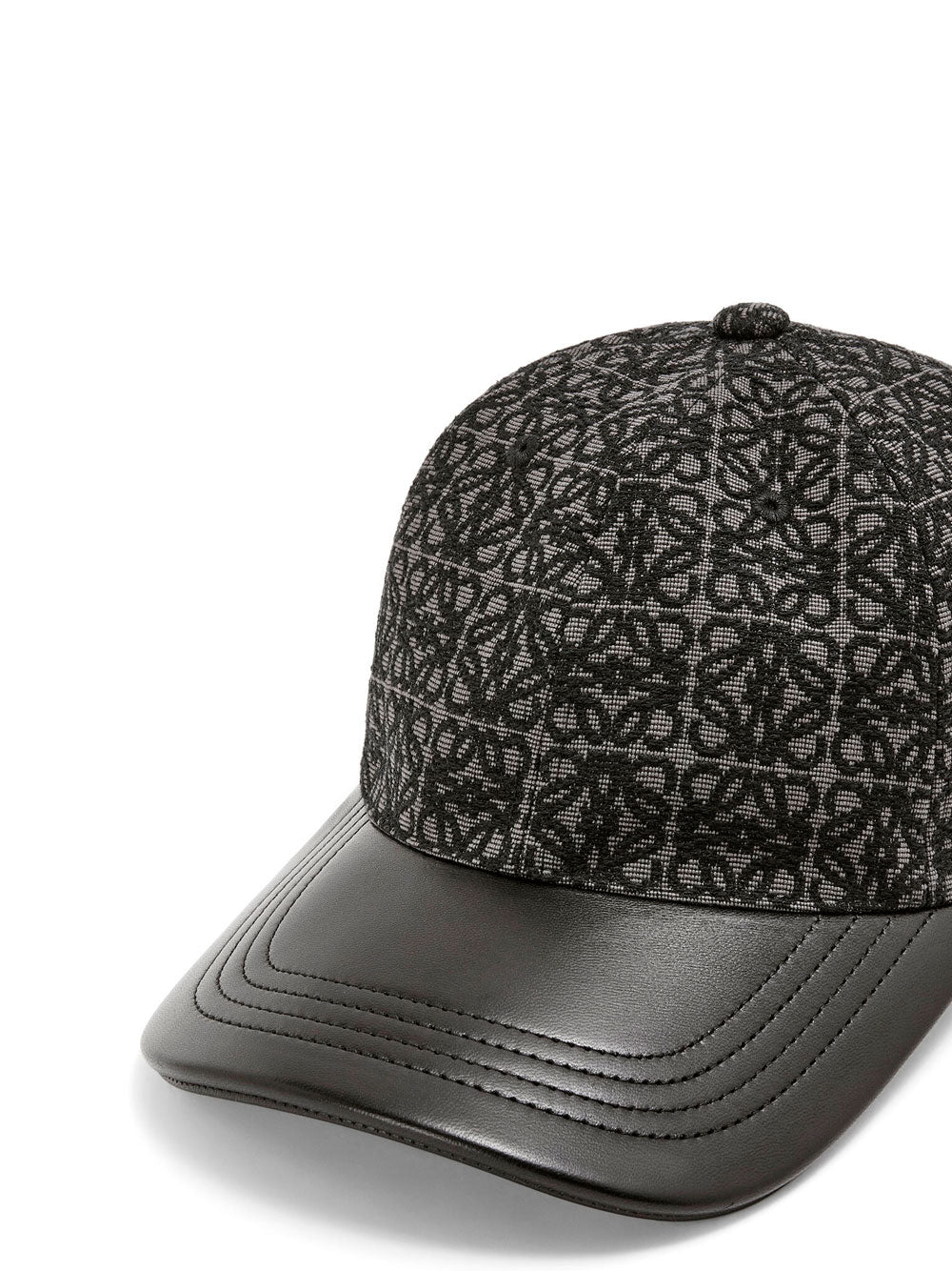 Anagram cap in jacquard and calfskin | Loewe | OTTODISANPIETRO